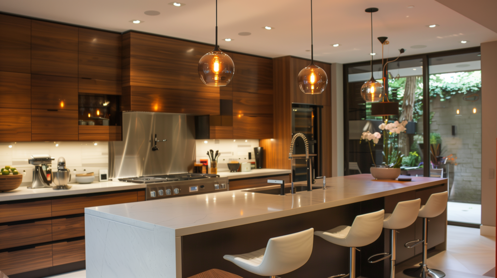 smoked glass kitchen pendant lighting