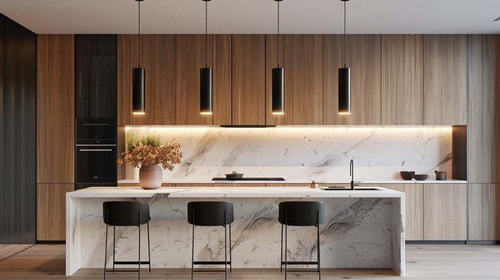 black pendant lights for kitchen islands